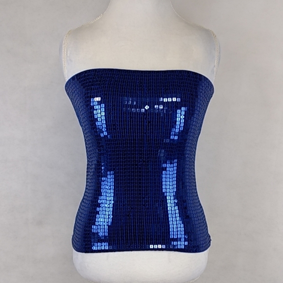 Charlotte Russe Sequin Tube Top Medium - Picture 2 of 5